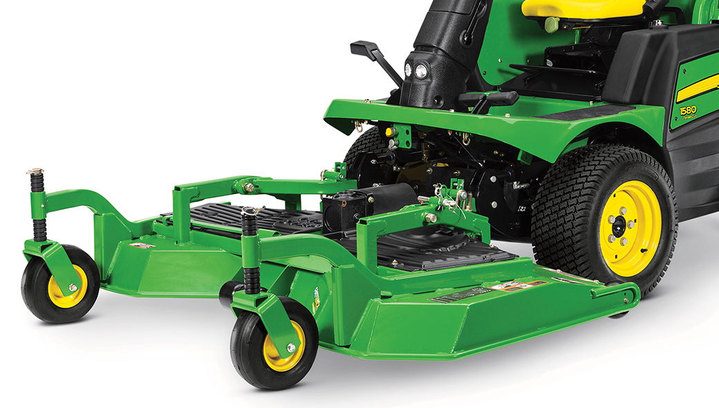 Close up front mower deck