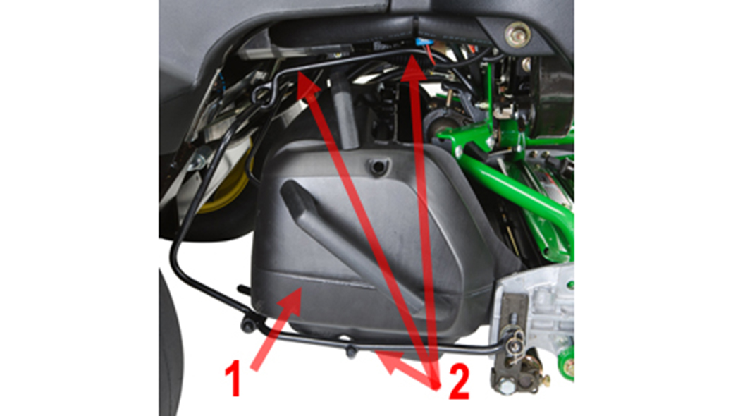 The 2550 PrecisionCut™ Diesel Triplex Mower weight transfer lift arm design