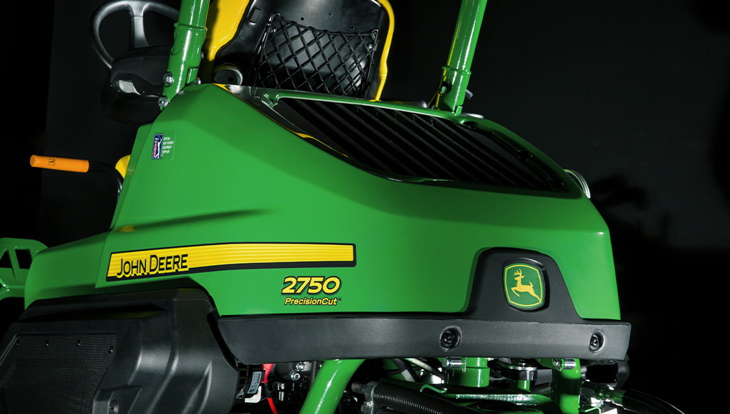 Close up of 2750 PrecisionCut™ Diesel Triplex Mower's liquid-cooled diesel engine