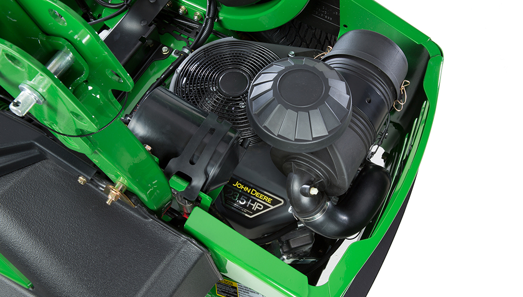 Close-up view of the 23.5HP engine on a Z920M ZTrak Zero Turn Mower