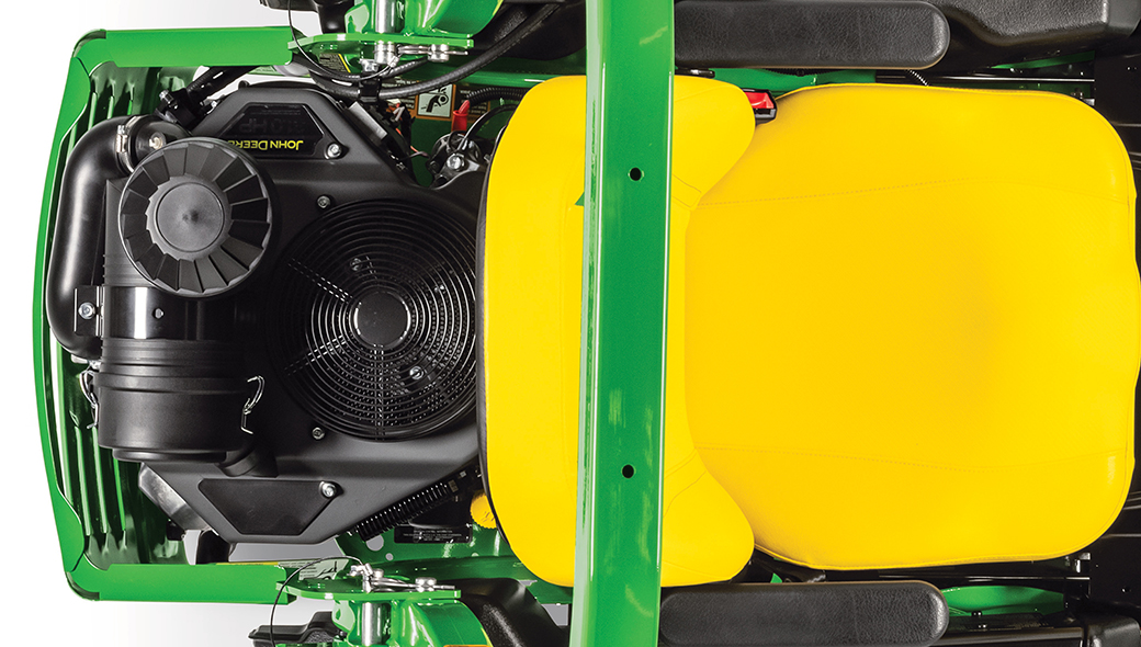 Top-down view of the engine on the Z960M ZTrak Zero Turn Mower