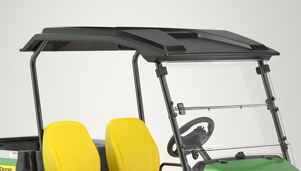 Close-up view of the canopy on the Gator GS Electric Utility Vehicle