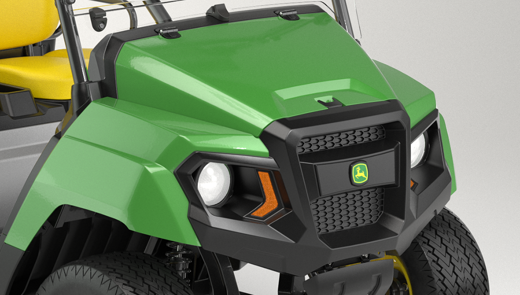 Close-up view of the electric engine on the Gator GS Electric Utility Vehicle
