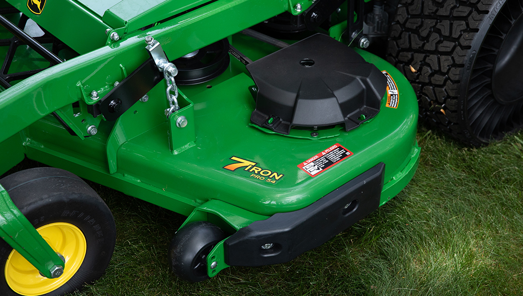 Closeup of the 54-in mower deck